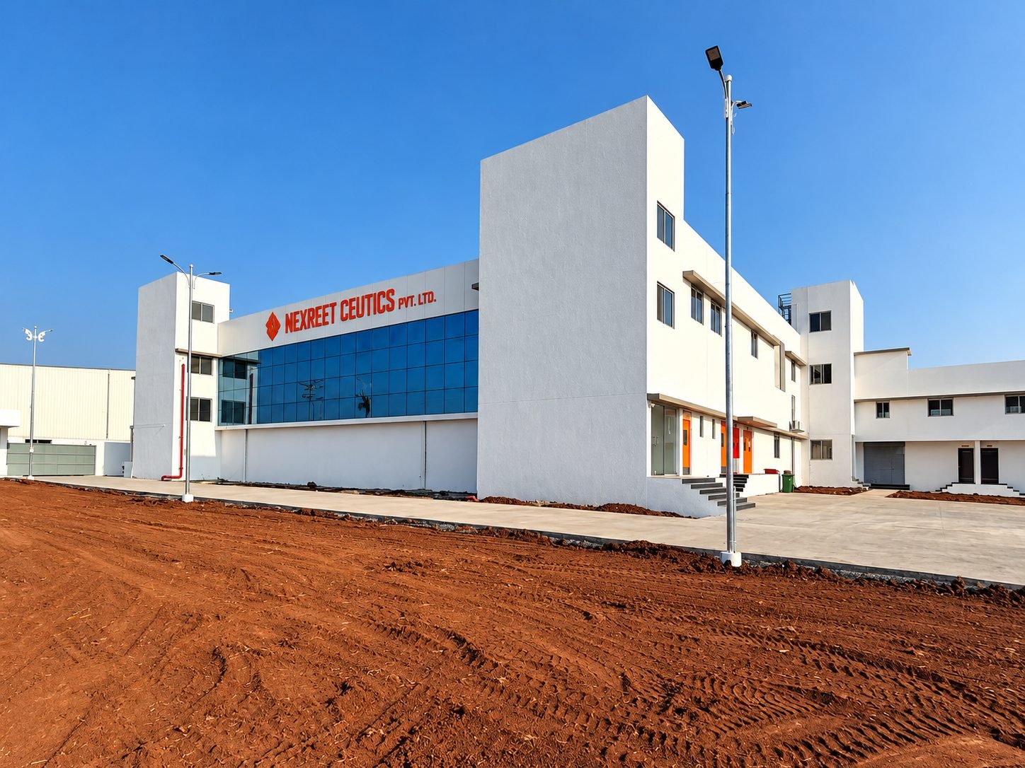 Nexreet Ceutics building exterior with signage